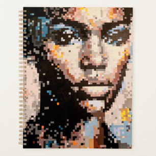 Portrait de pixel expressif