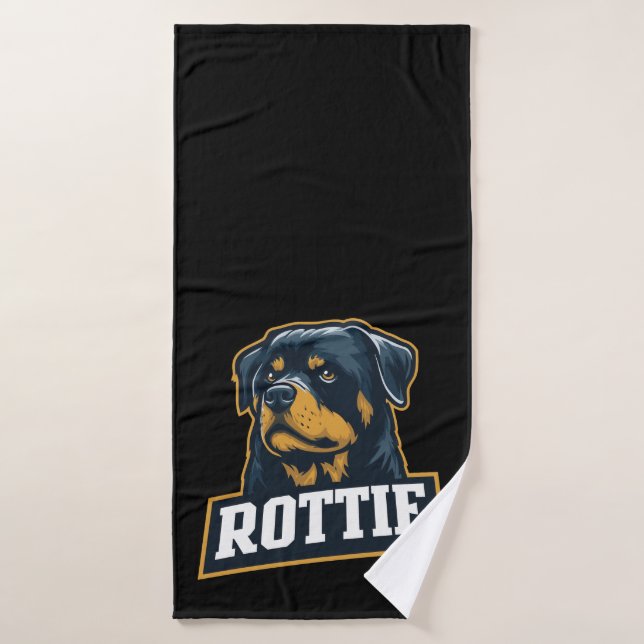 Portrait de Rottie (Serviette de bain)