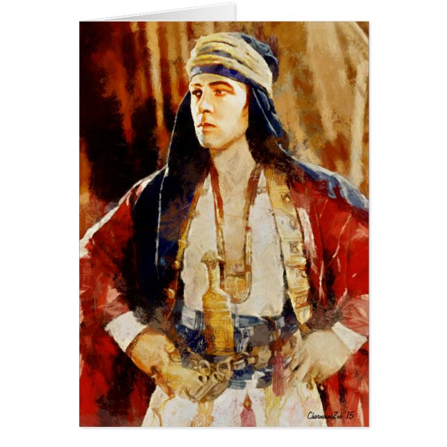 Portrait de Rudolph Valentino en tant que cheik (Devant)