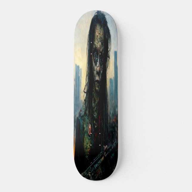 Portrait de skateboard d'une fille Zombie (Recto)