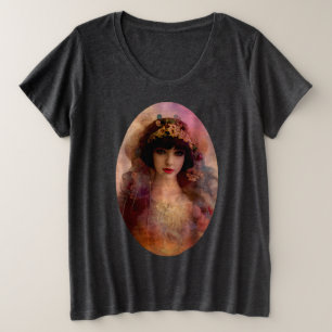 Portrait de style vintage de belle femme en rose