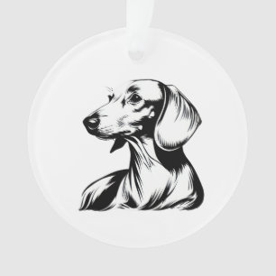 Portrait de teckel – Art linéaire minimal de chien