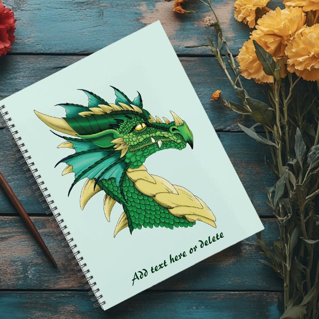 Portrait de tête de dragon vert émeraude Fantastiq (Créateur téléchargé)