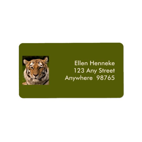 Portrait de tigre de Sumatran Étiquettes D’adresse