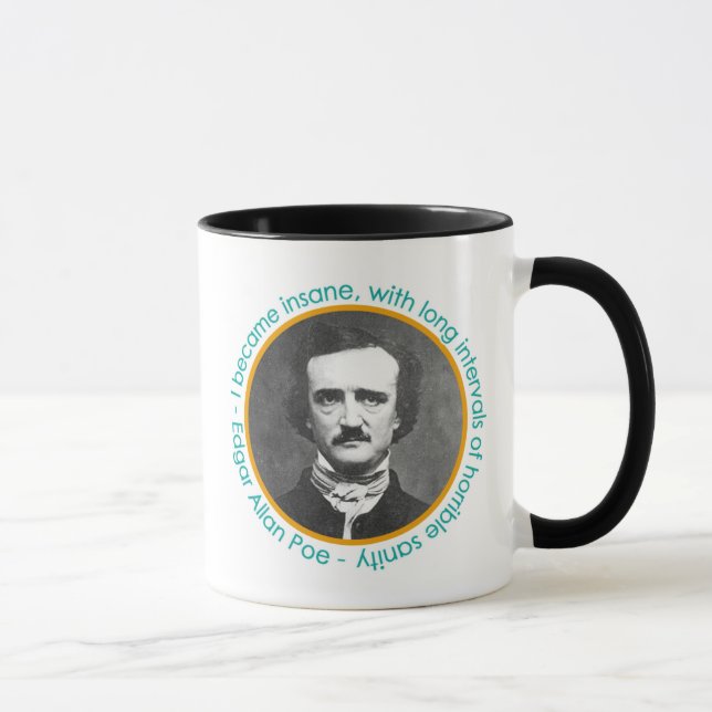 Portrait d'Edgar Allan Poe avec la tasse de (Droite)