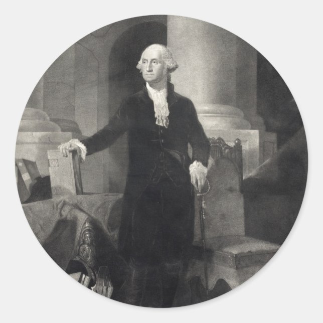 Portrait des autocollants de George Washington (Devant)