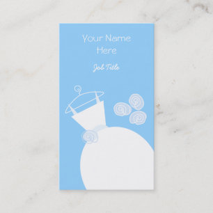 Portrait du carte de visite bleu Mariage Gown