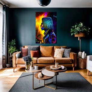 Portrait d'un Africain   AI Art Poster