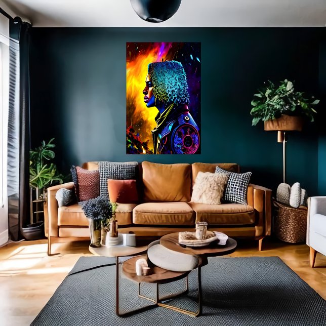 Portrait d'un Africain | AI Art Poster (Créateur téléchargé)