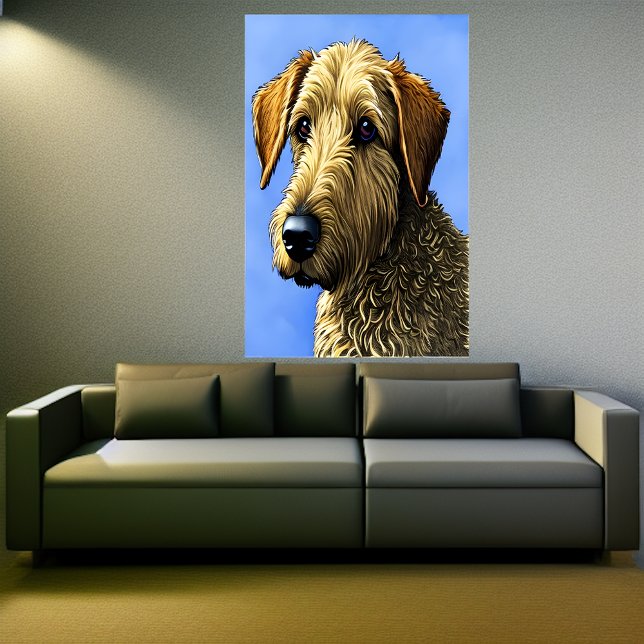 Portrait d'un Airedale Terrier | AI Art Poster (Créateur téléchargé)