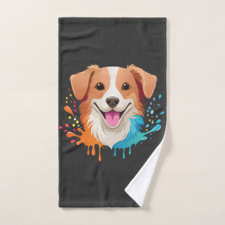 Portrait d'un chien mignon avec des couleurs fluid