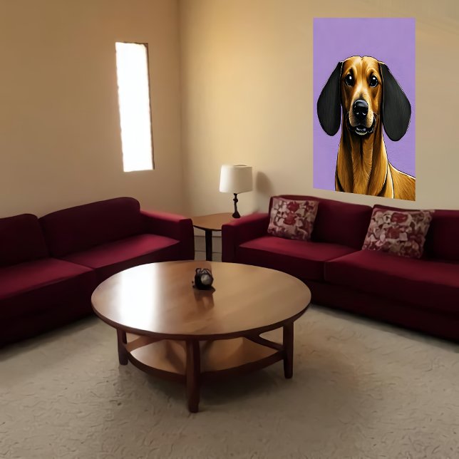 Portrait d'un cool Dachshund | AI Art Poster (Créateur téléchargé)