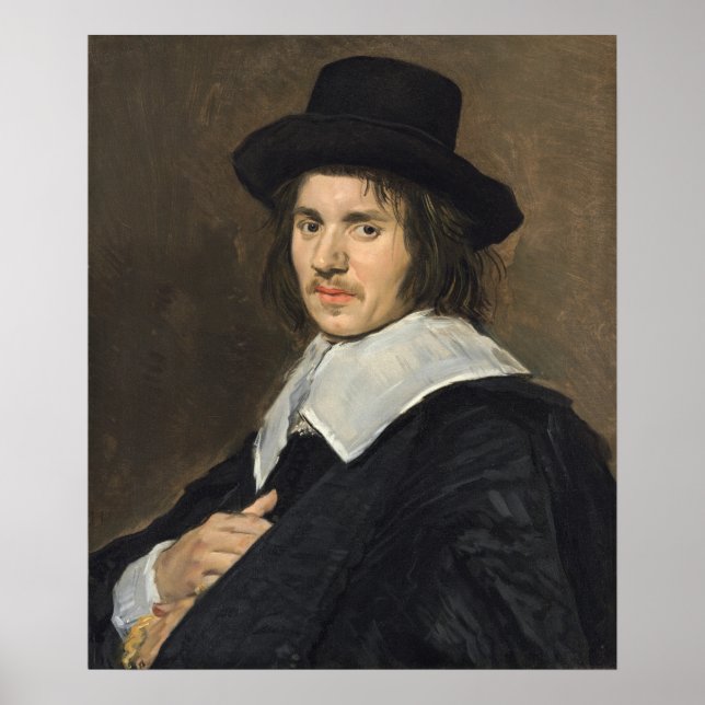 Portrait d'un homme - Frans Hals Poster d'art (Devant)