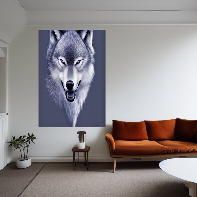 Portrait d'un loup | AI Art Poster (Créateur téléchargé)