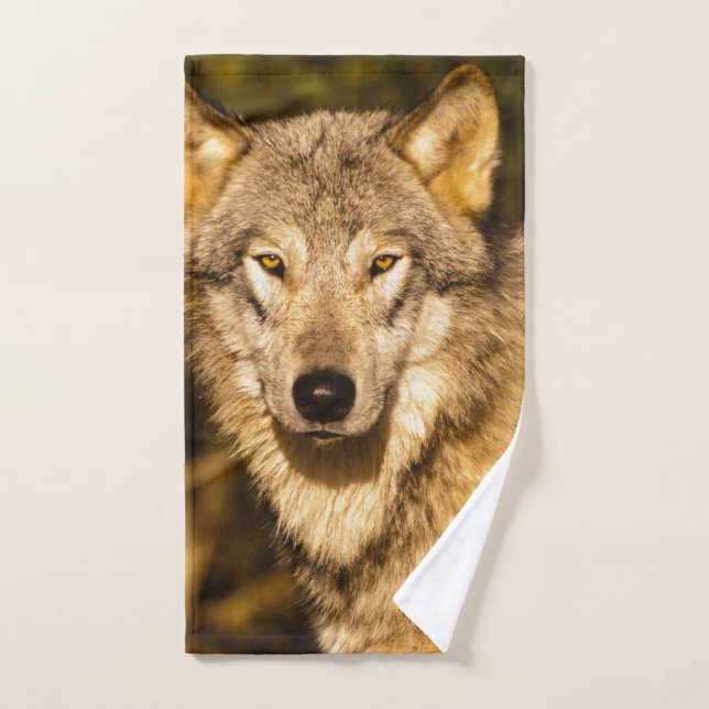 Portrait d'un loup Bath Towel Set (Serviette à main)