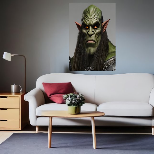 Portrait d'un Orc vert | AI Art Poster (Créateur téléchargé)