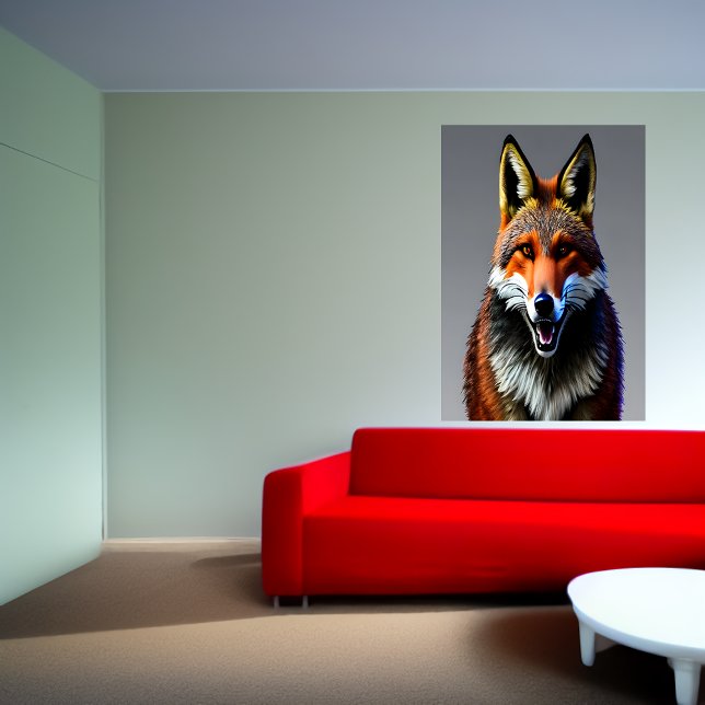 Portrait d'un renard rouge | AI Art Poster (Créateur téléchargé)