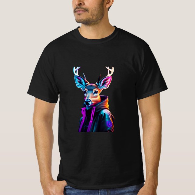 portrait d'un T-shirt cerf (Devant)