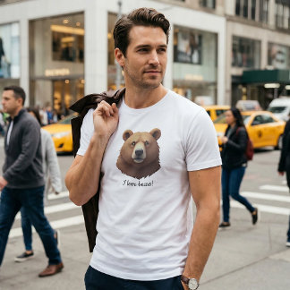 Portrait d'un t-shirt ours brun