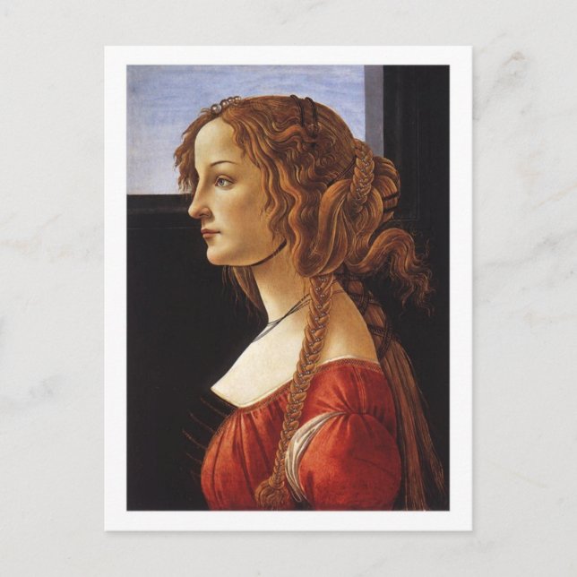 Portrait d'une carte postale de Jeune Femme (Devant)