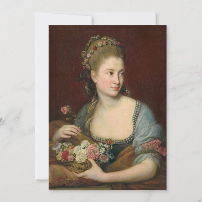 Portrait d'une dame comme Flore | Pompeo Batoni (Devant)