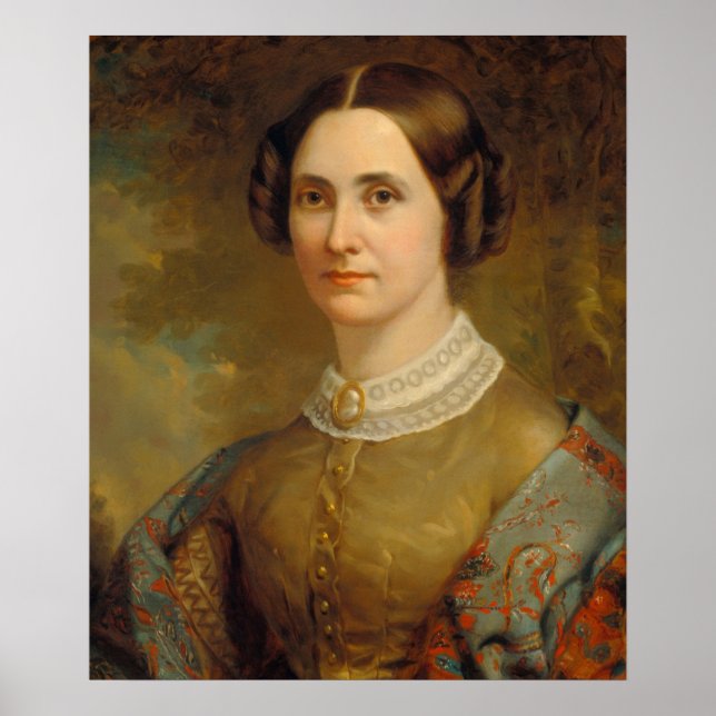 Portrait d'une dame - Poster des Beaux-Arts améric (Devant)