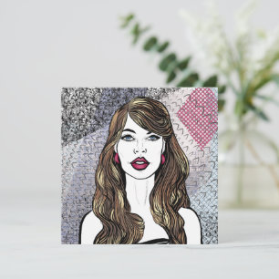 Portrait d'une fille aux longs cheveux bruns