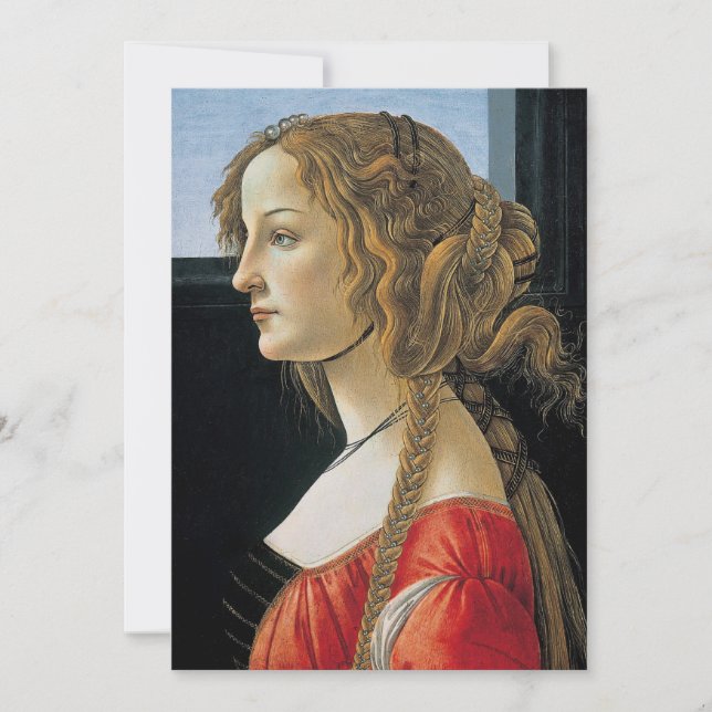 Portrait d'une jeune femme par Botticelli (Devant)