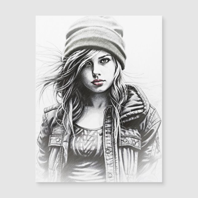 Portrait d'une jeune fille grunge (Devant)