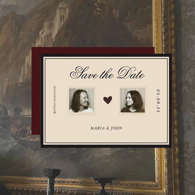 Portrait éditorial vintage face à face (Créateur téléchargé)