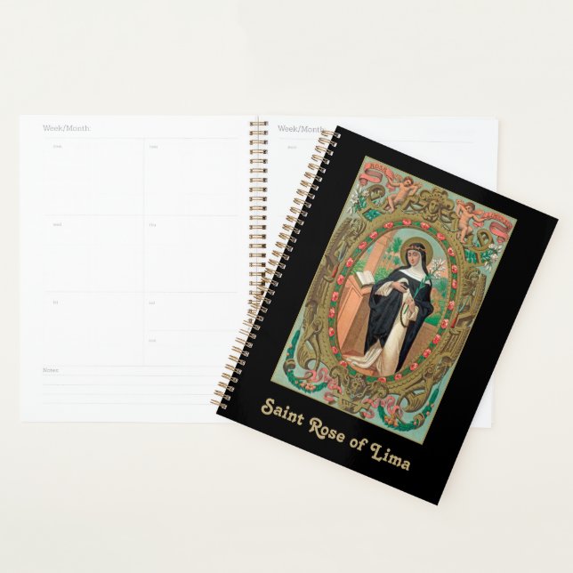 Portrait encadré de Saint Rose de Lima (K 48) (Devant avec enveloppe)
