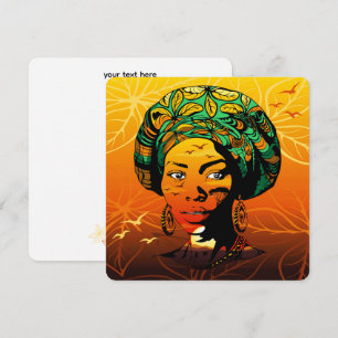 Portrait féminin africain avec coucher de soleil