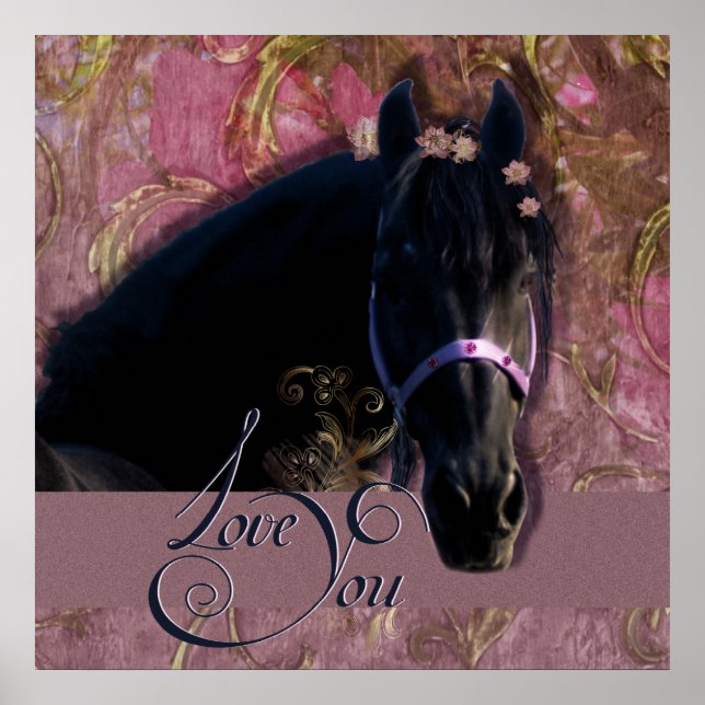 Portrait Friesian DIAMOND - Poster (Devant)