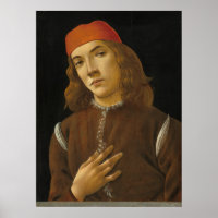Portrait Jeunesse - Sandro Botticelli Poster d'Art