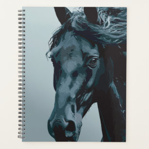 Portrait majestueux de cheval noir