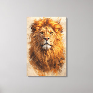 Portrait majestueux de lion – Impression sur toile