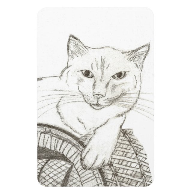 Portrait Ragdoll de chat Magnet flexible (Vertical)