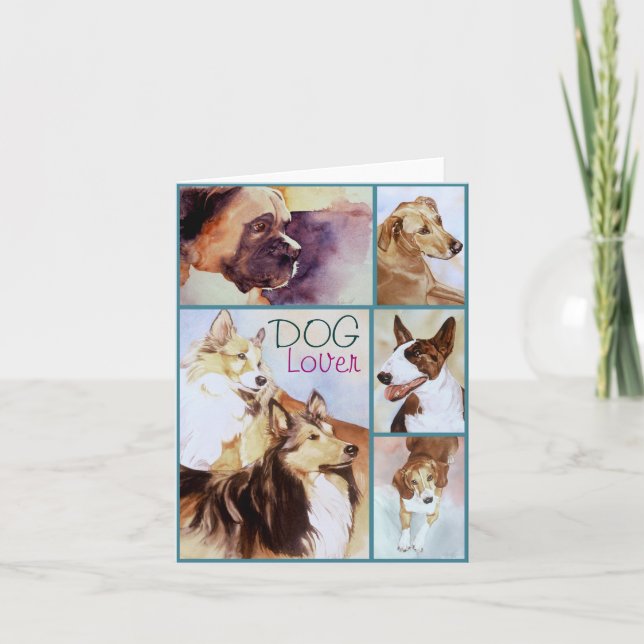Portraits Amoureux de les chiens Cartes pour notes (Devant)