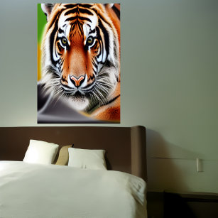 Portraits de tigre   AI Art Poster