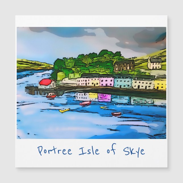 Portree Isle of Skye Scotland peinture (Devant)