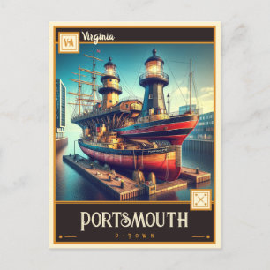 Portsmouth, Virginie   Carte postale Vintage