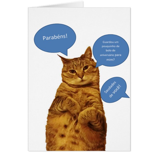 Portugais : Aniversario - Gato (Devant)