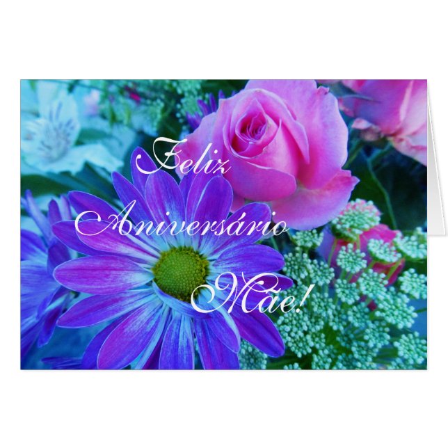 Portugais : Mae de Rosas-Aniversário DA ! (Devant horizontal)