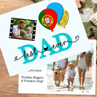 Portugal Meilleur papa jamais Carte photo, Drapeau