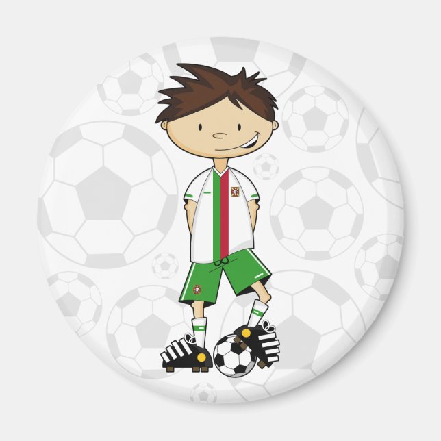Portugal Soccer Boy Magnet (Devant)