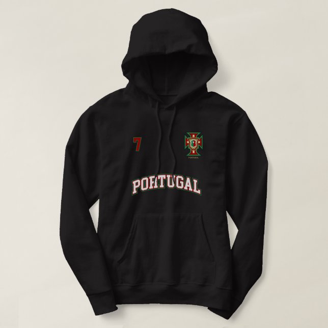 Portugal Sweat - shirt à capuche Numéro 7 Soccer T (Design devant)