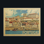 Portugal Vintage voyage de carte postale<br><div class="desc">Design portugais de style Vintage voyage avec une belle scène océanique de Madère.</div>