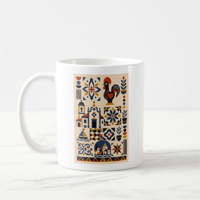 Portuguese Heritage – Geometric Art Mug (Gauche)