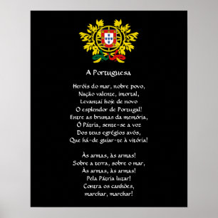 Portuguese National Anthem A Portuguesa Poster