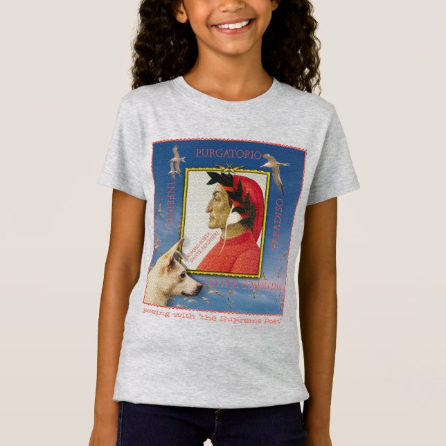 Posant avec un T-Shirt Dante Alighieri (Devant)